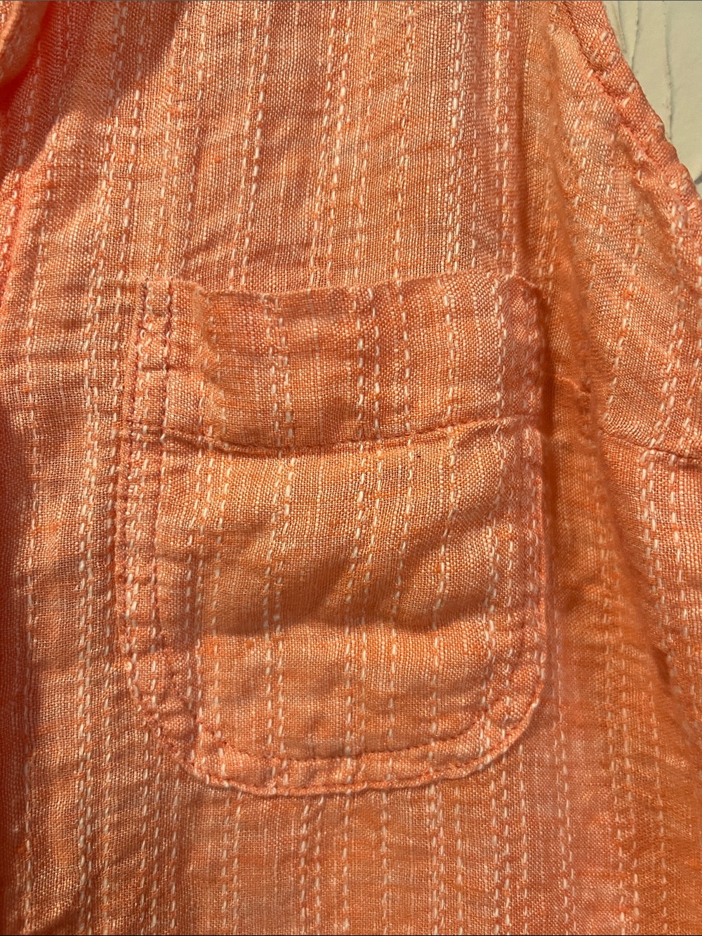 Maeve by Anthropologie Coral linen blend Sleeveless button up top size 4 - Picture 3 of 10